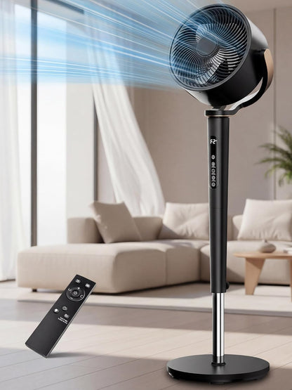 KEGIAN 38-46" Quiet Oscillating Standing Fan - 120° Rotation, 16 Speeds, Remote & Timer for Home/Office