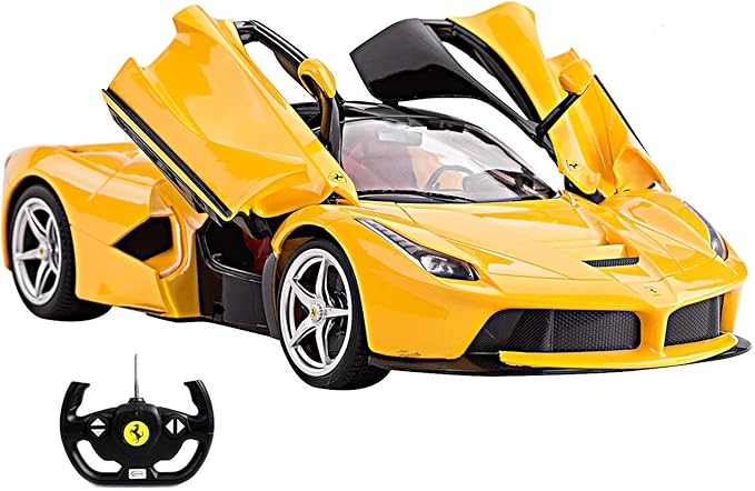 1/14 Scale Ferrari La Ferrari LaFerrari Radio Remote Control Model Car R/C RTR Open Doors (Yellow) by FMTStore