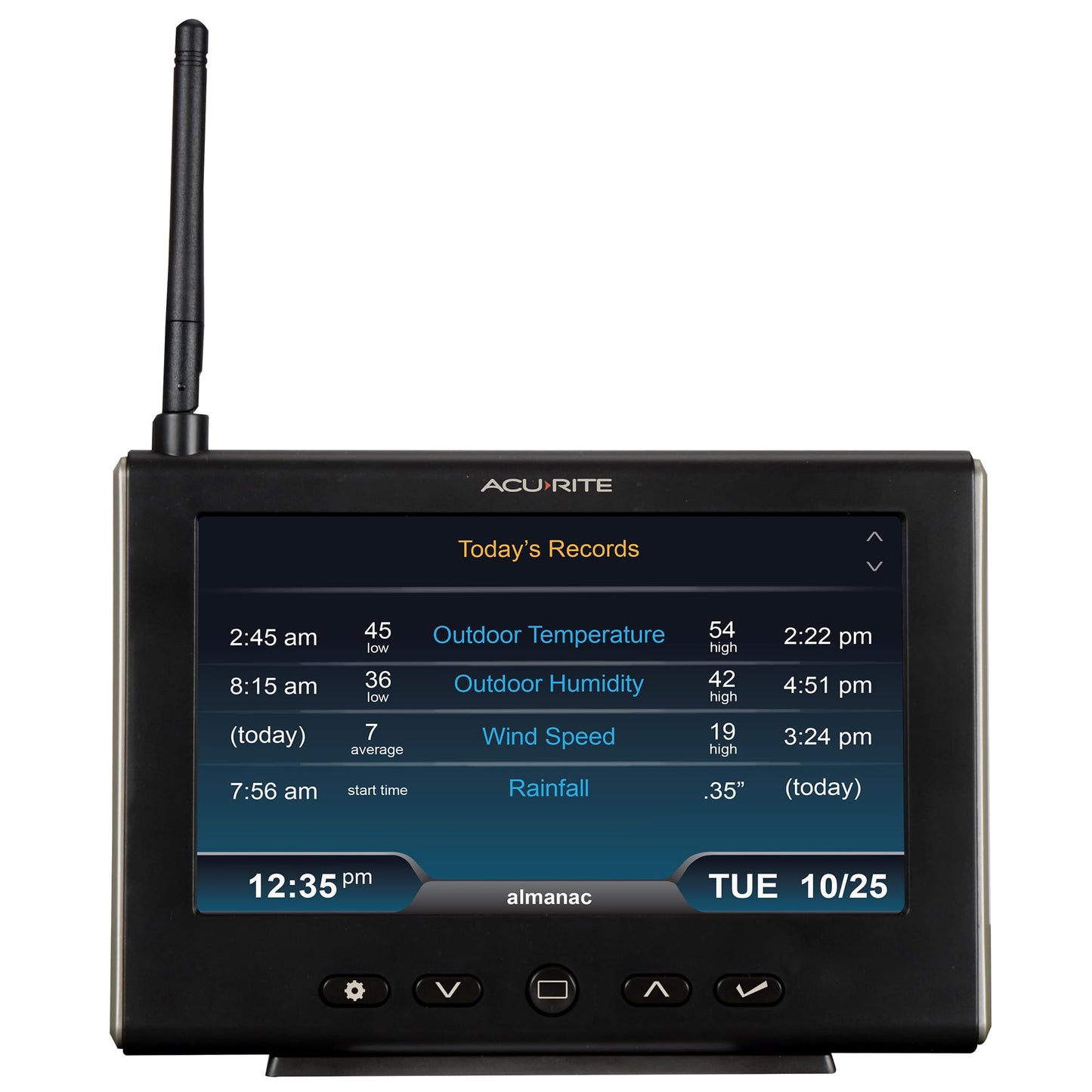 AcuRite Iris Weather Station with HD Display, Power Supply Base, Indoor/Outdoor Thermometer and Hygrometer for Temperature and Humidity, Rain Gauge, Wind Speed/Direction, and Built-in Barometer
