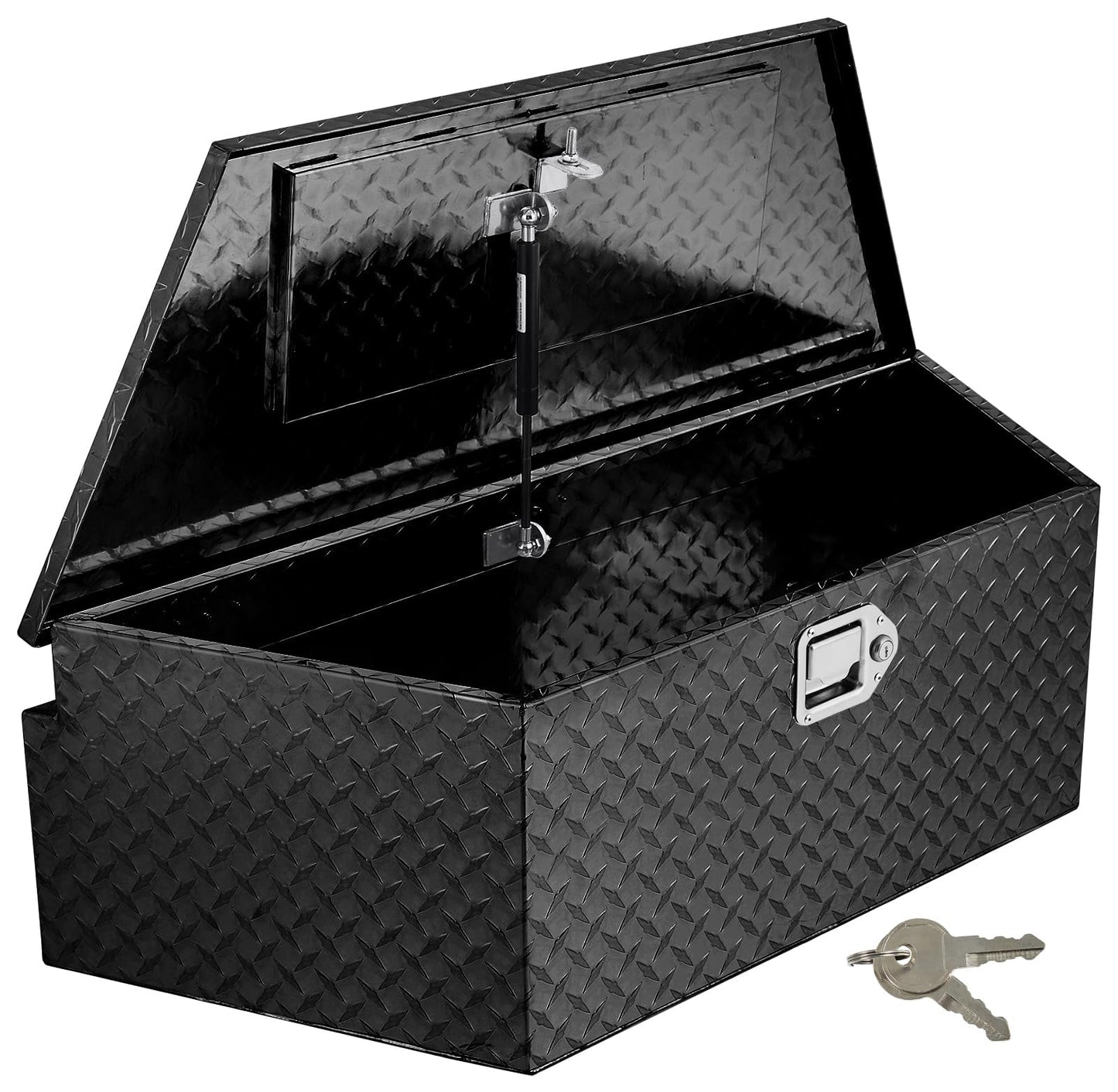 EliteEdge 39" Heavy Duty Aluminum Trailer Tongue Box with Lock – Waterproof Truck Tool Storage, Diamond Plate Utility Chest, Fits Pickup Beds, RVs, Flatbeds, Easy Install