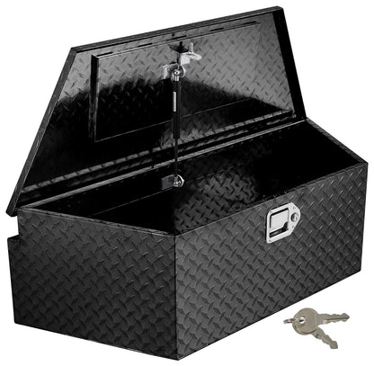 EliteEdge 39" Heavy Duty Aluminum Trailer Tongue Box with Lock – Waterproof Truck Tool Storage, Diamond Plate Utility Chest, Fits Pickup Beds, RVs, Flatbeds, Easy Install