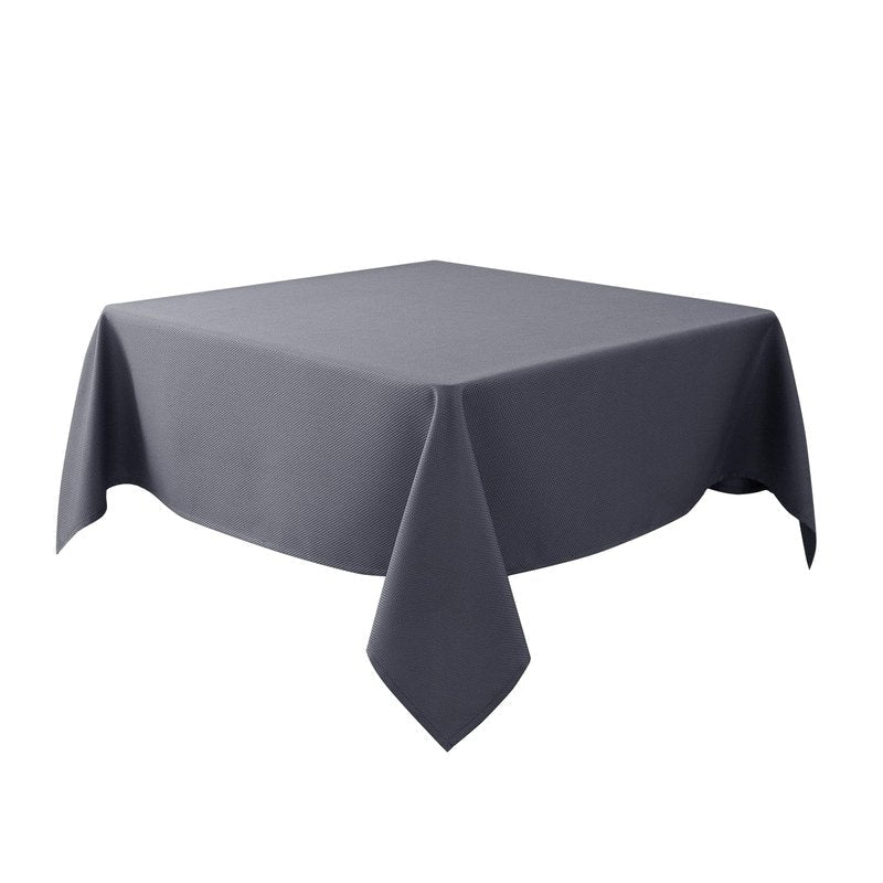 Biscaynebay Textured Fabric Square Tablecloths 70x70 Inches, Dark Grey Water Resistant Card Table Cloth Folding Table Cover for Dining, Kitchen, Wedding and Parties etc. Machine Washable