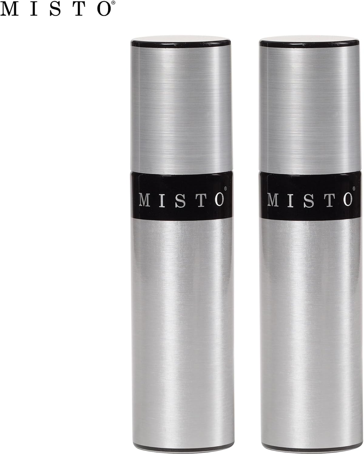 Misto Aluminum Oil Sprayer, Set of 2, Versatile Refillable Aerosol Sprayers for Olive Oil, Vinegar, Lemon Juice, Dressings, and More, Ideal for Cooking, BBQ, and Air Fryers