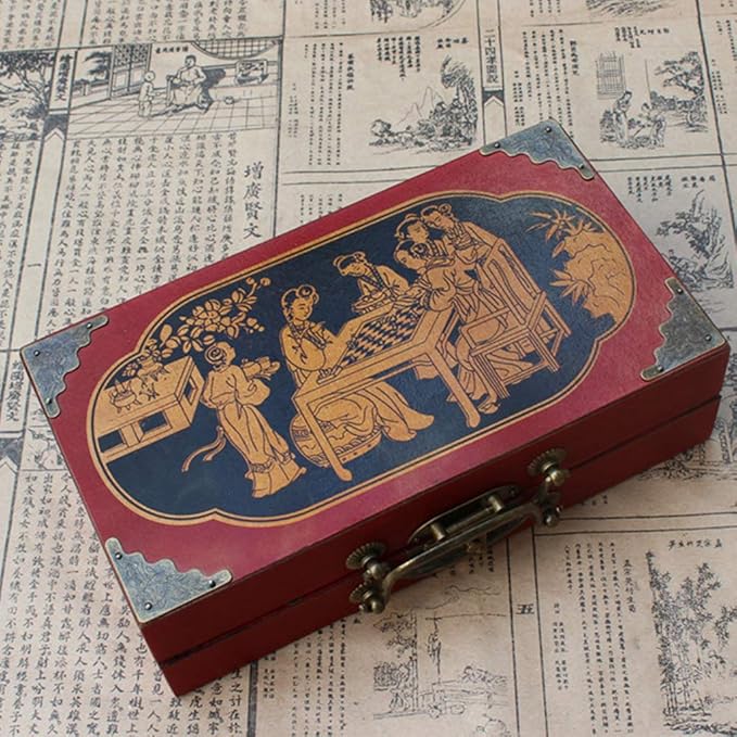 Vintage Chinese Terracotta Warrior 32 Chess Set Wood Table Chess Games Gift
