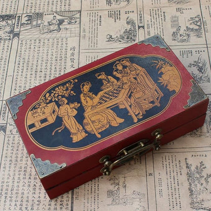 Vintage Chinese Terracotta Warrior 32 Chess Set Wood Table Chess Games Gift