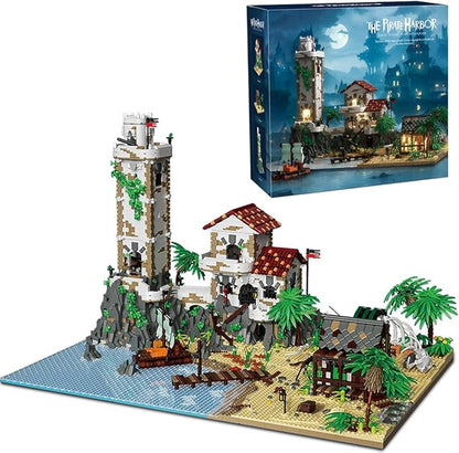 39041 The Pirate Harbo Building Block Set 8208 Pieces DIY Gulf Island Model Building Block Set Adult Creative Enthusiast Model Gifts and Unique Collectibles