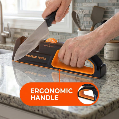 5 Precision Adjust Knife Sharpener- 3-Stage Premium Kitchen Knife Sharpener to Repair, Restore & Polish Blades by Sharp Pebble