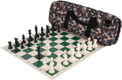 Deluxe Chess Set Combination - Triple Weighted - by US Chess Federation (Desert Camo)