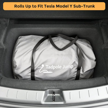 4-Inch Hybrid Air Foam Tesla Model Y Mattress, Self-Inflating SUV Car Sleeping Pad with Multi-Functional Rechargeable Pump, Comfortable & Flat Car Bed for Camping or Travel (Anthracite Gray)