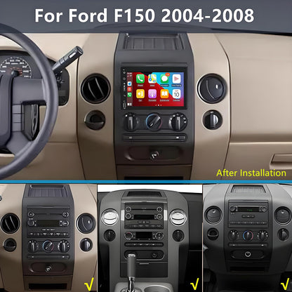 for Ford F150 Radio Upgrade 2004-2008: 7 Inch Touchscreen Car Stereo with Wireless CarPlay Android Auto - 8 Core 4G+64G GPS Navigation Head Unit with Bluetooth WiFi