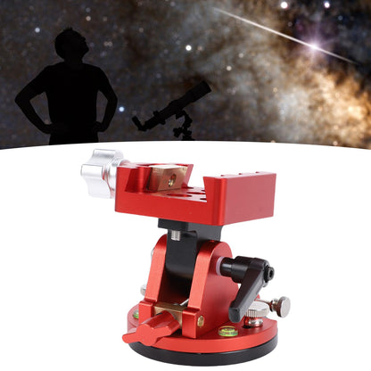 Serounder Telescope Mount, Latitude Adjustment Seat with 1/4", M6, M8 Interfaces, Aluminum Alloy Equatorial Wedge Latitude Base, 33.1LB Load Capacity (Red)