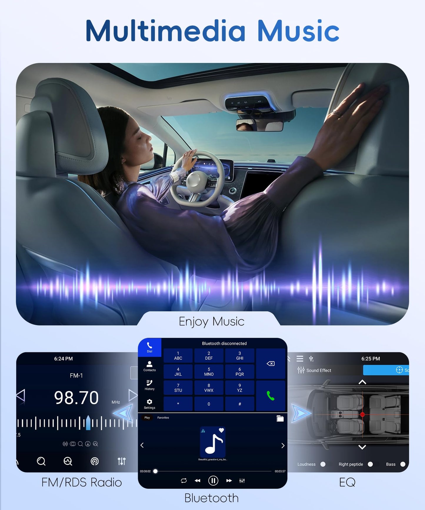 Rimoody 4G+64G Android Car Stereo for Ford Expedition 2007-2014 (Manual A/C), 9'' Incell Screen with Physical Buttons, Wireless Carplay Android Auto GPS BT-5.0 FM RDS EQ WiFi SWC Type-C Backup Camera