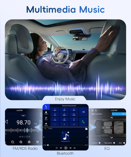 Rimoody 4G+64G Android Car Stereo for Ford Expedition 2007-2014 (Manual A/C), 9'' Incell Screen with Physical Buttons, Wireless Carplay Android Auto GPS BT-5.0 FM RDS EQ WiFi SWC Type-C Backup Camera