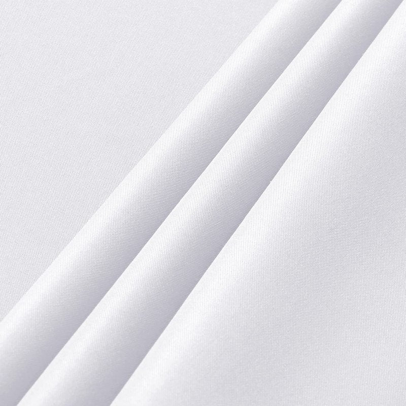 sancua 10 Pack White Tablecloth 60 x 120 Inch, Rectangle Table Cloth for 8 Feet Tables - Stain and Wrinkle Resistant Washable Polyester Table Cover for Dining Tables, Buffet Parties and Camping