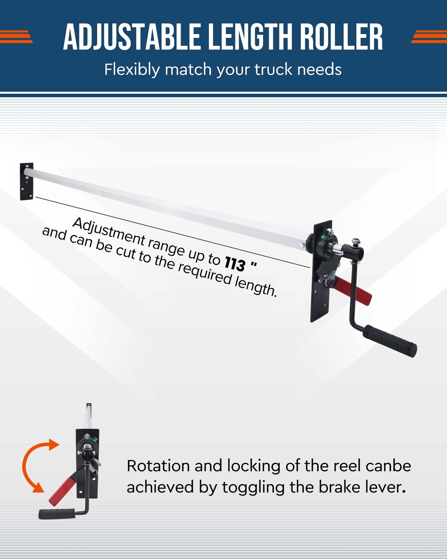 Ezcasch Duty Dump Truck Tarp Roller Kit with 7'x12' Mesh Tarp Hand Crank Tarp Roller Kit Adjustable Width Up to 113'' Aluminum Alloy Rust-Resistant with Complete Accessories for Dump Truck&Trailer