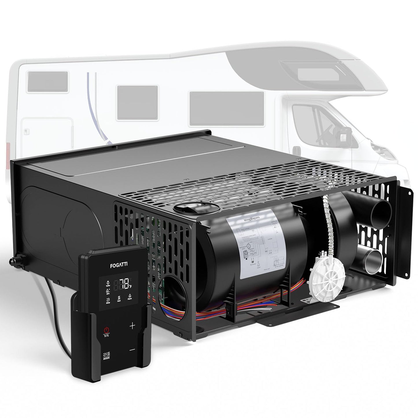 FOGATTI RV Furnace 35,000 BTU High-Efficiency RV Heater with Thermostat for Camper, Motorhome & Travel Trailer