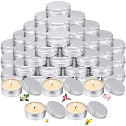MTLEE 50 Pcs Wedding Scented Candles Gift Travel Tin Candle Aromatherapy Candle for Christmas Winter Baby Shower Favors Wedding Gifts(Gardenia,Camellia,Chamomile,Lemon & Sage,Cherry Blossom)