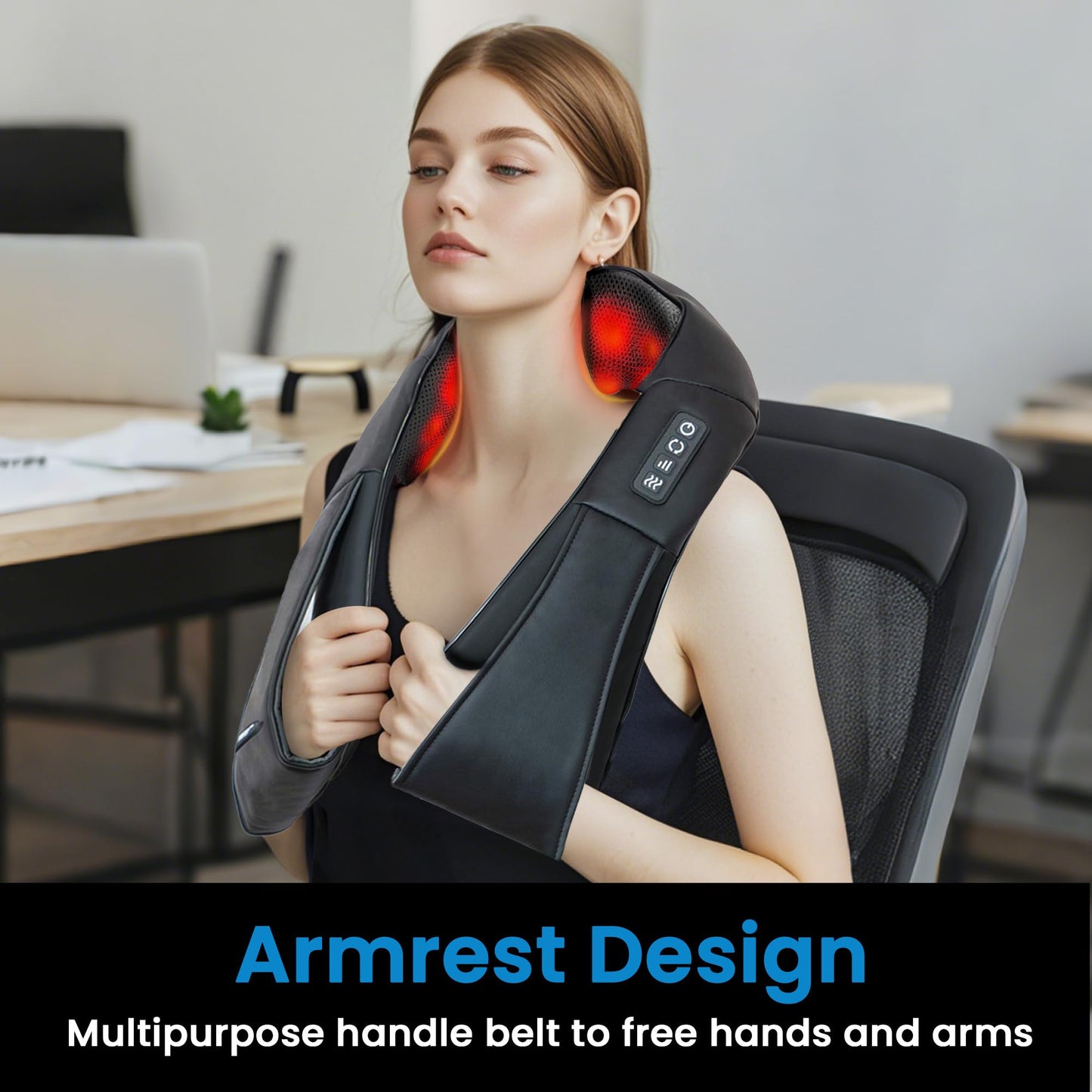 Shiatsu Neck and Back Massager for Pain Relief Deep Tissue, Neck and Shoulder Massager with Heat, Electric Kneading Back Massage for Muscle, Waist, Leg and Foot, Best Gift for Women Men Mom Dad