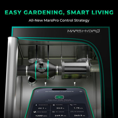 MARS HYDRO iFresh 6 inch Inline Duct Fan,402 CFM Quiet EC Motor Grow Tent Ventilation Exhaust Fan with Speed Controller for Grow Room Cooling，Booster，Indoor Gardening ，Hydroponics
