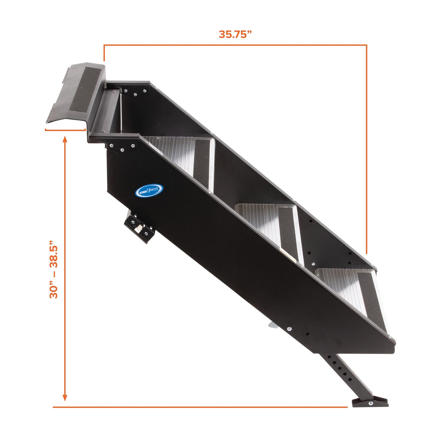 MORryde STP-207 StepAbove Fold-Up RV Entry Step - 3-Step (9" Step Rise), Fits 26" to 28" Door Width