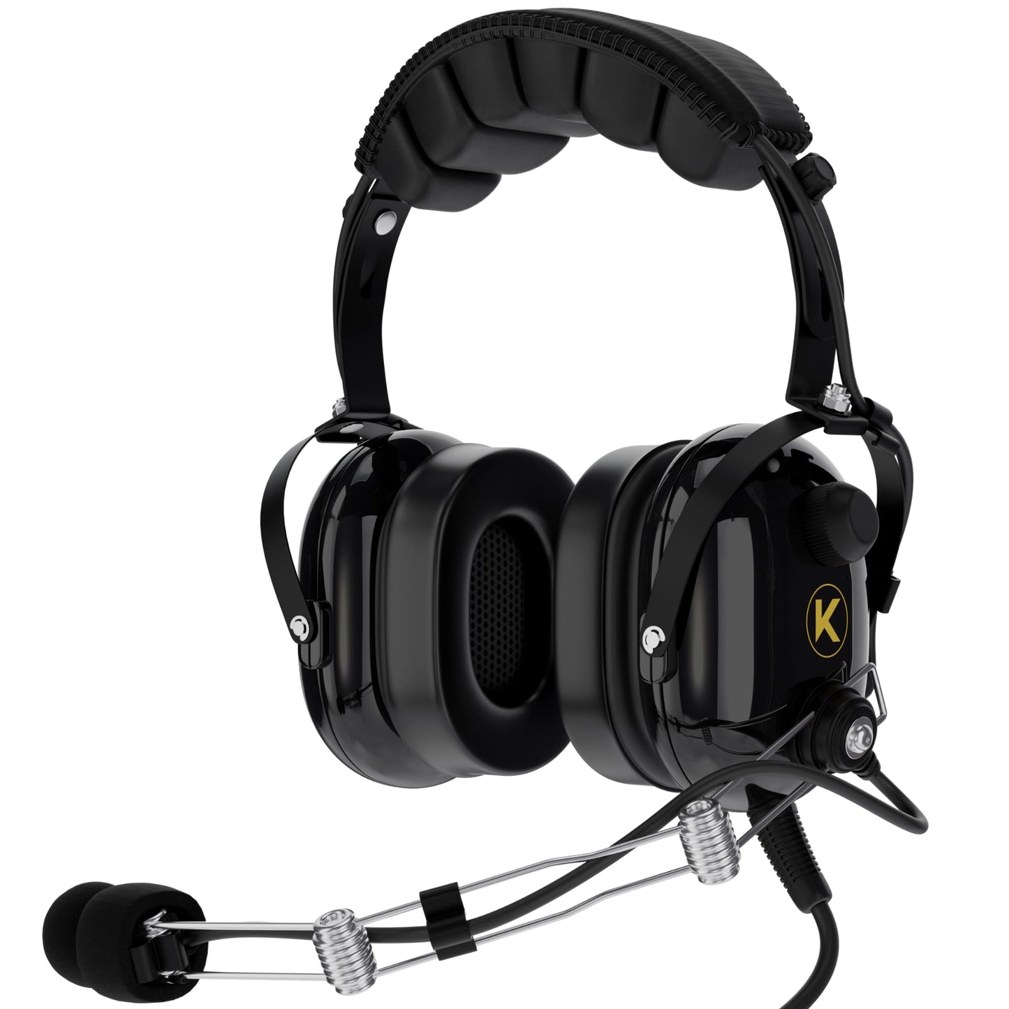 P1 Aviation Pilot Headset for Student Pilots Flight Schools Flight Instructors Features 24 db PNR Rating, Noise Canceling Microphone, Acoustic Foam Ear Cups, AUX Port Input with GA Dual Plugs