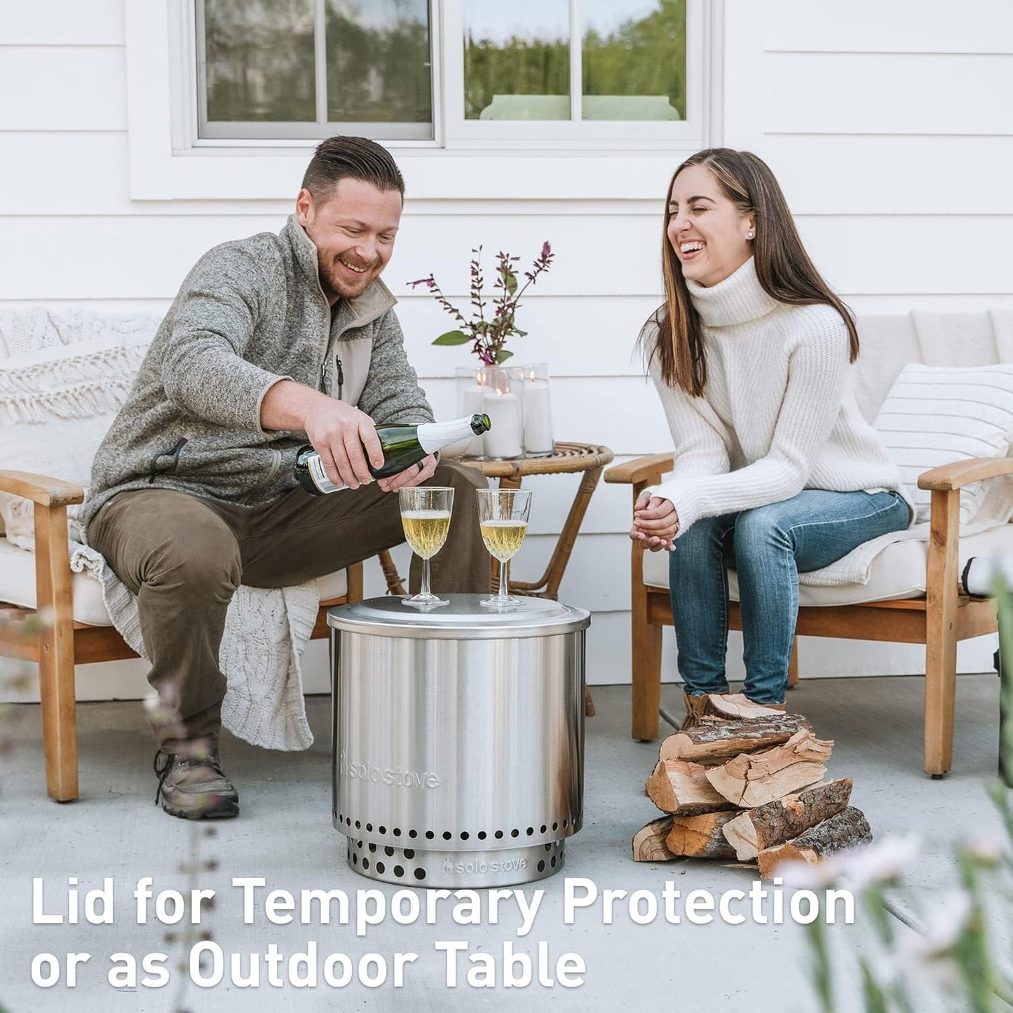 Solo Stove Ranger Amazon Exclusive Fire Pit Bundle | Portable & Smokeless | Includes Stand, Lid & Shelter | Ideal for 2–4 People | Stainless Steel, 15"x15", 22lbs