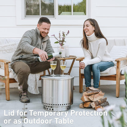 Solo Stove Ranger Amazon Exclusive Fire Pit Bundle | Portable & Smokeless | Includes Stand, Lid & Shelter | Ideal for 2–4 People | Stainless Steel, 15"x15", 22lbs
