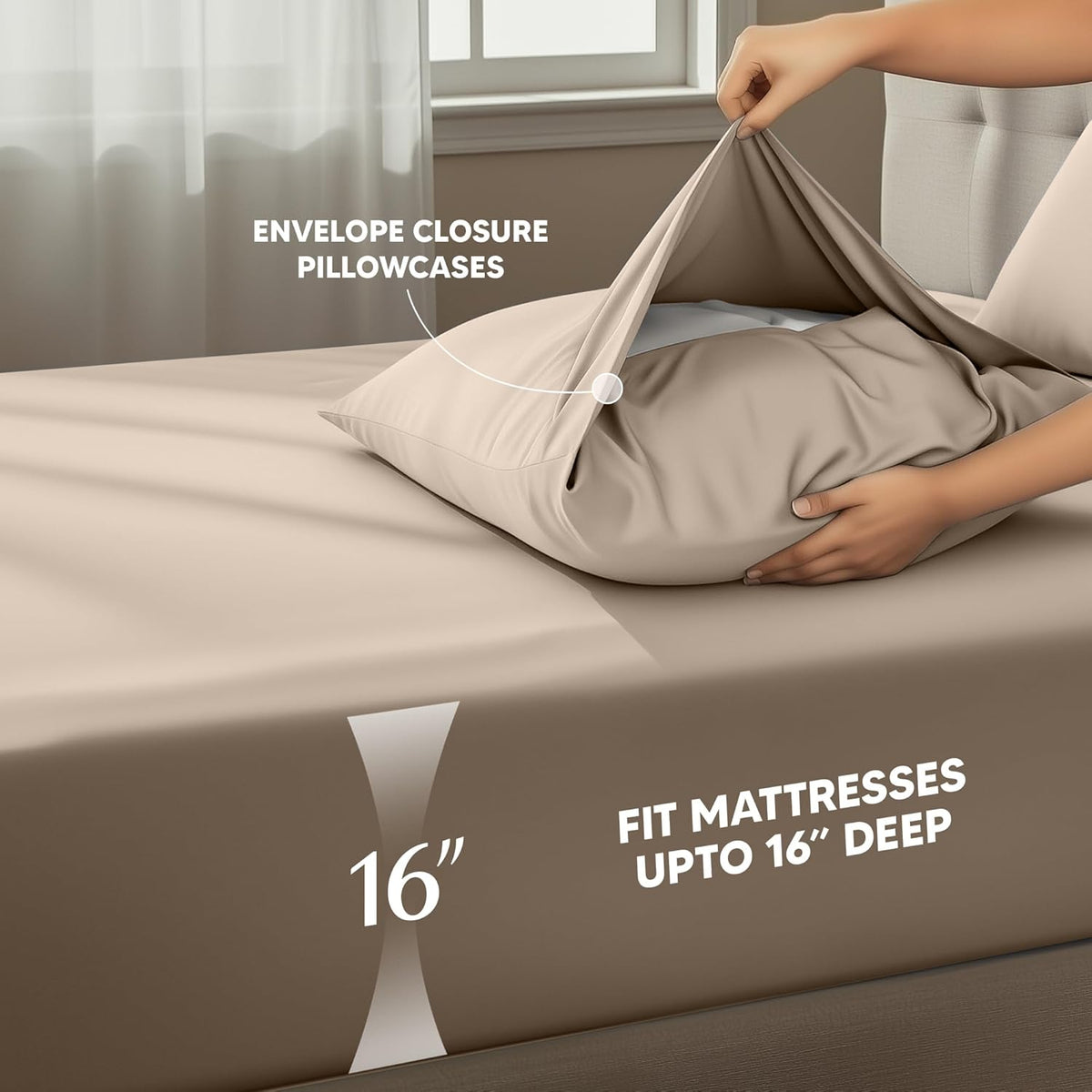Utopia Bedding Twin XL Sheet Set - Soft & Breathable Microfiber, 3-Piece Bed Sheets (Beige)