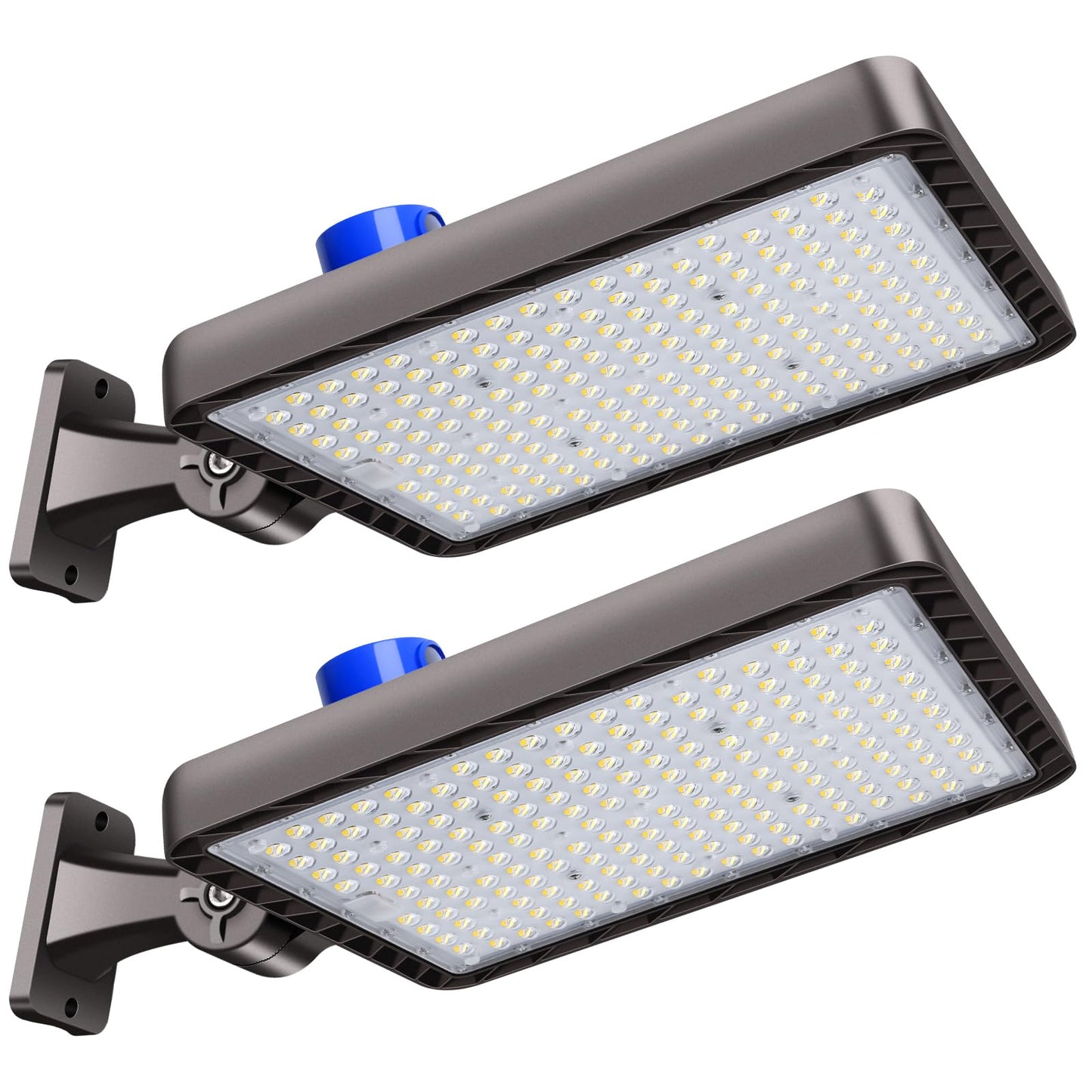 Tomourd 2 Pack 480W LED Parking Lot Light 72000LM Shoe Box Street Light with Dusk to Dawn Photocell, 5000K IP65 Waterproof Adjustable Wall Mount, Commercial Flood Light for Large Area, 110-277V