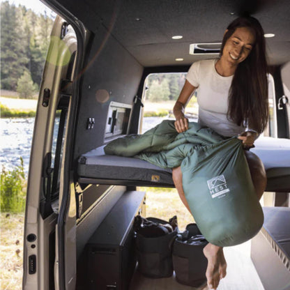 HEST Packable Comforter for Camping, Double Size - 100% Recycled Polyester Fill and Premium Quiet Fabric - Perfect for Hiking, Backpacking & Outdoor Adventures