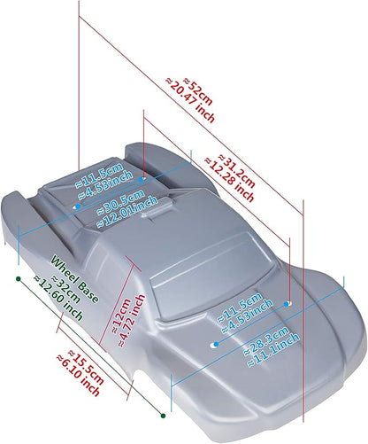 SummitLink Custom Body Muddy Blue Over Black Compatible for 1/10 Scale RC Car or Truck (Truck not Included) SS-BB-02