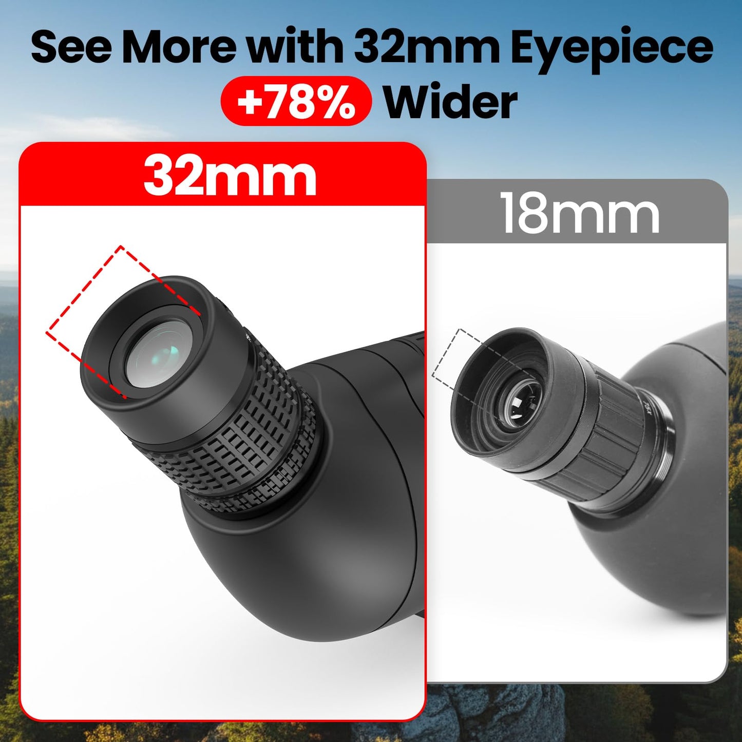 Gosky Flagship 25-75x80 Spotting Scope - Spotting Scopes with Tripod, Carrying Bag and Quick Phone Holder BAK4 Waterproof Spotter Scope for Bird Watching Target Shooting,Upgraded Version