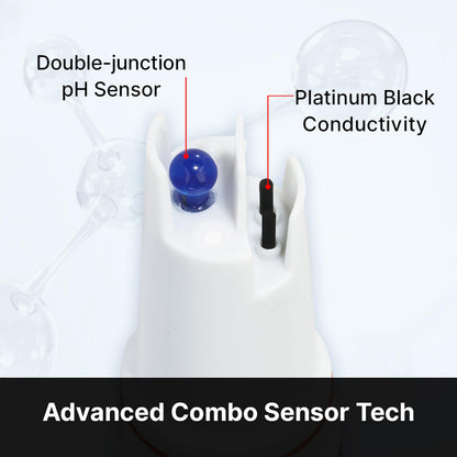Apera Instruments, LLC-AI3719 PC60-Z Bluetooth Multi-Parameter Smart Tester Powered by ZenTest Mobile App, Measuring pH/Conductivity/TDS/Salinity/Resistivity/Temp.