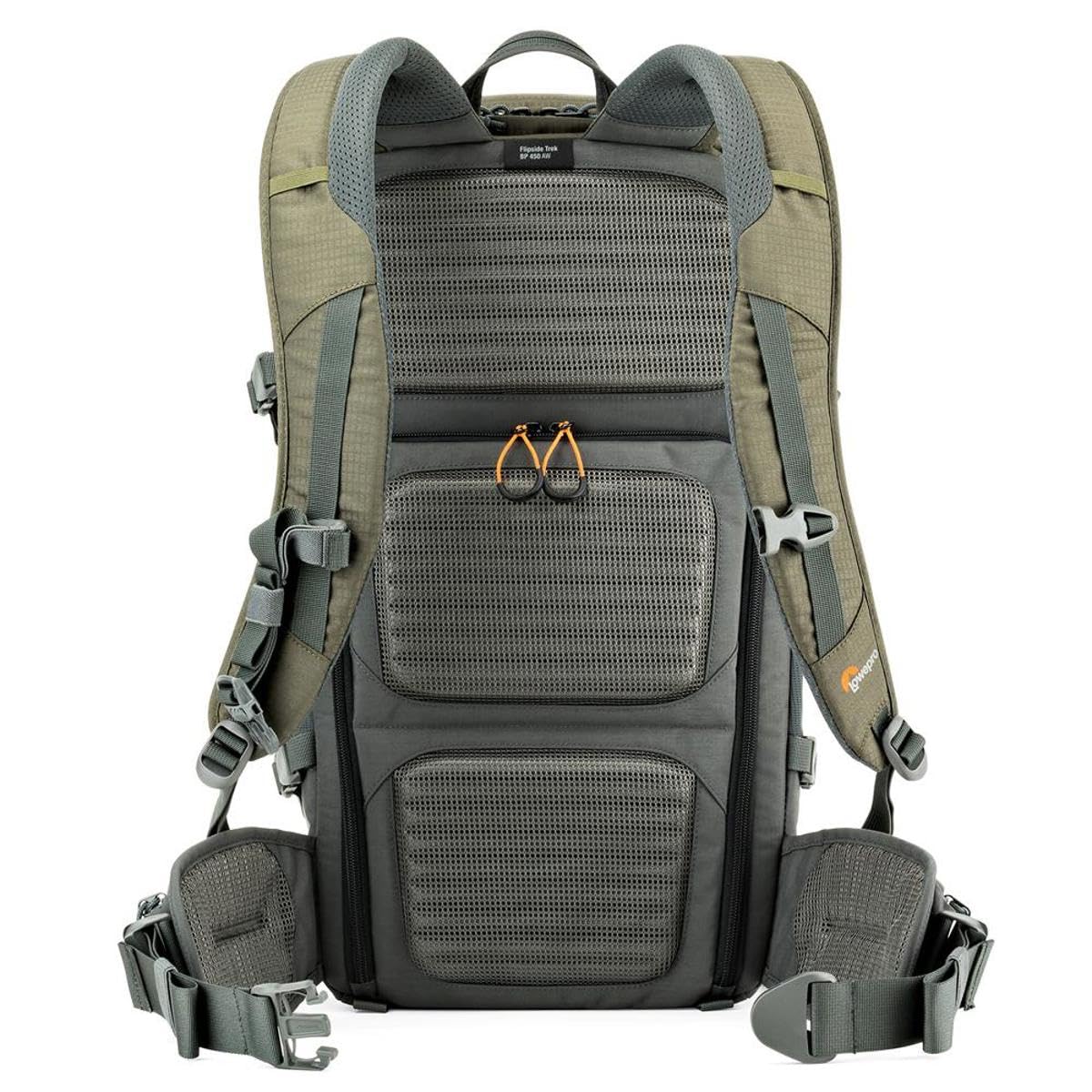 Lowepro LP37016-PWW Flipside Trek BP 450 AW Backpack for Camera, Grey/Dark Green