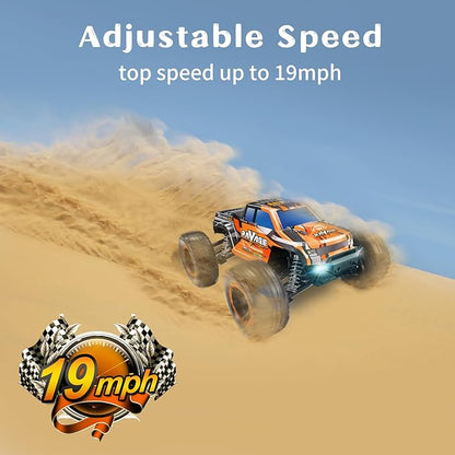 Loolinn | Durable RC Cars for Kids - Hobby Grade 1/16 RC Truck Top Speed 19mph Adjustable Speed Off-Road 4WD - Upgradeable Remote Control Car (Gift for Boys and Adults)