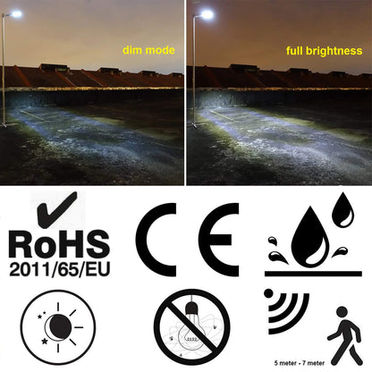 BETA 3000X Solar Street Light, Motion Sensor Outdoor Dusk to Dawn, Barn Parking Lot Driveway, Fit Max Pole Diameter 3" Cool White