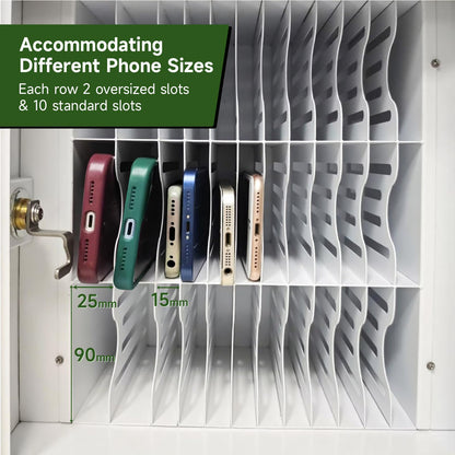 DiDHere 36 Slots Cell Phone Locker with Smart Lock, Portable Phone Storage Locker Box for Classroom School,Storage Phone