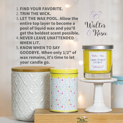 Walter & Rosie Candle Co. - Best Day Ever Candle - 11oz - Cotton Candy & Vanilla Scent - Inspired by Tangled - Soy Blend - Up to 40 Hrs