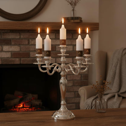 Short Candlesticks White Taper Candles - 5 Inch Dripless Candle Sticks Small Unscented Dinner Candles for Mother’s Day Wedding Table Centerpieces Home Party Decoration,4 Pack