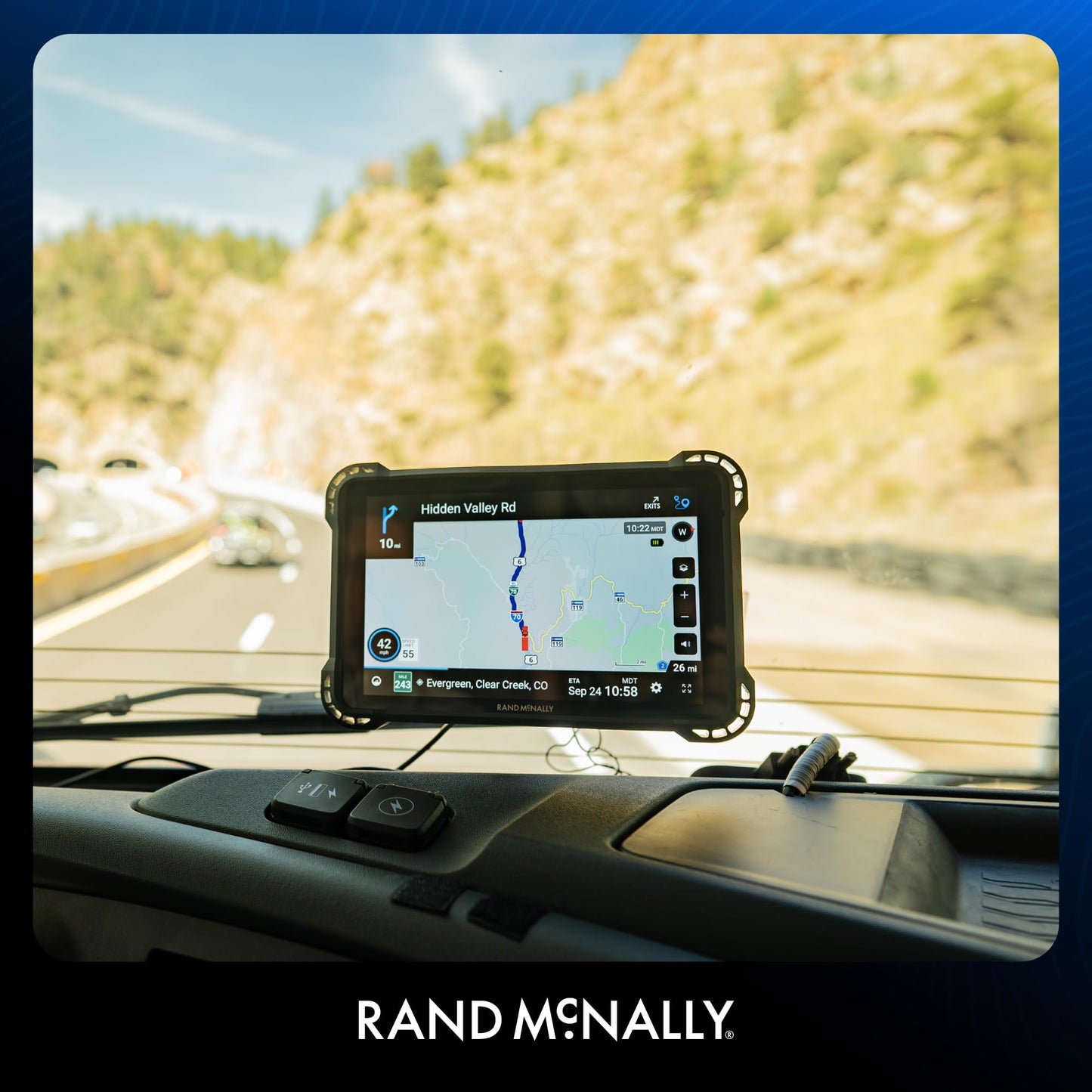 Rand McNally RANDTAB7 7-inch GPS Truck Navigator with Industry's Best Custom Trucking Routes, Rand Navigation 2.0 with 2025 Maps