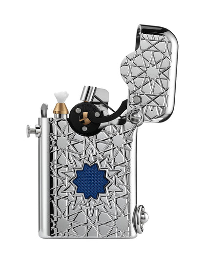 Thorens Lighter Bundle - 4-Piece Set with 1 Lighter, 1 Leather Case, 5 Flints & 1 Cotton Wick, Refillable Kerosene Design - Multi-Purpose Vintage Lighter Ideal for Gifting