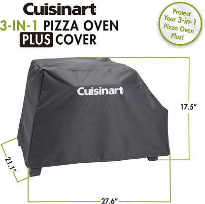 Cuisinart CPT-2110 Fold 'n Go Prep Table & Grill Stand, Portable Outdoor Food Prep Station & CGC-103 3-in-1 Pizza Oven Grill Cover, (Cover fits CGG-403)