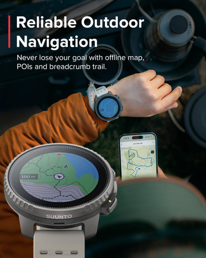SUUNTO Vertical: Adventure GPS Watch, Large Screen, Offline Maps, Solar Charging