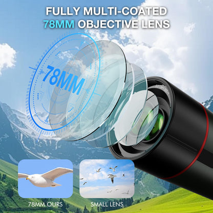 Smart Telescope with Desktop Tripod,Electronic Telescopes with 4K Astrophotography Camera,78mm Large Objective Lens, Portable Refractor Telescope Bird Watching, Wildlife Viewing