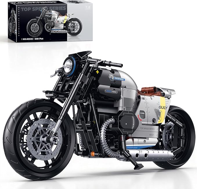 HIGH GODO 1:8 Motorcycle Building Set Technic MOC Motorcycle Model Kit for Adults Collectible Cool Toys Gifts for Teens 14+ (508 PCS)