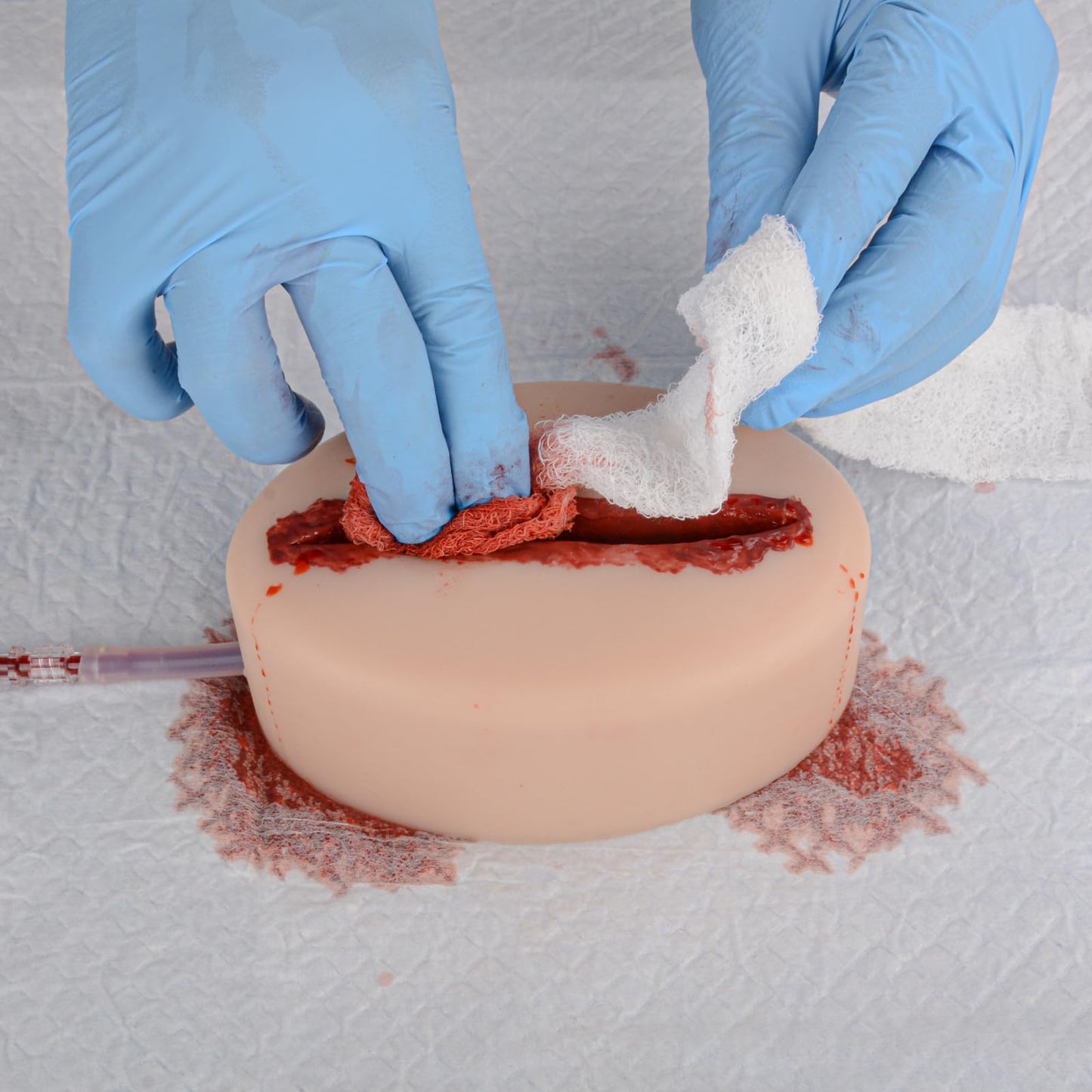 MedEduQuest Laceration Wound Packing Trainer kit, Stop The Bleeding Training Kit, Bleed Control Kit for Medical Classes - Tactical Box