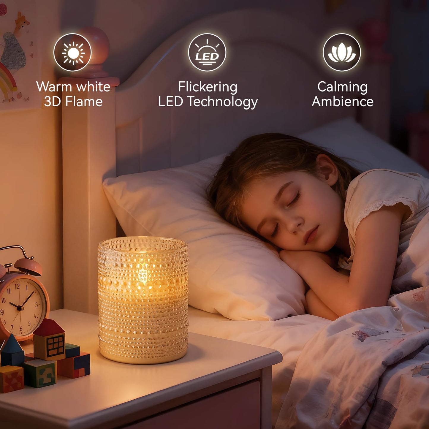Velsyn Dotted Glass Flameless Candles with Remote Timer, Real Wax Battery Operated LED Pillar Candles with 3D Flickering Flame for Festival Wedding Home Party Decor, 3" x 4", 4" x 5", Set of 2 (Gold)