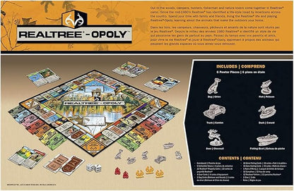 MasterPieces Opoly Board Games - Realtree Opoly - Officially Licensed Board Games for Adults Kids &amp Family