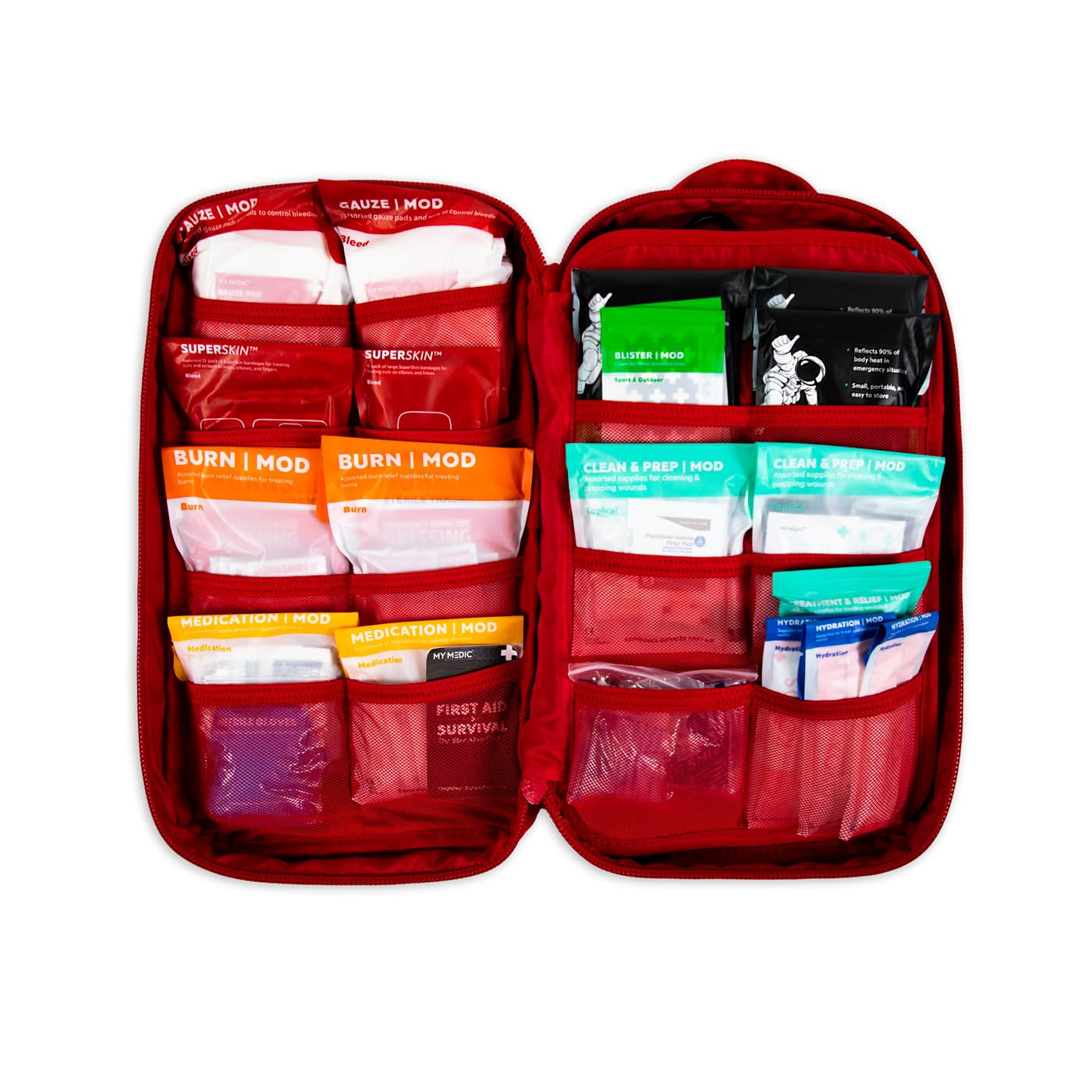 My Medic MYFAK Large Standard - HSA FSA First Aid Kit - Comprehensive Home Medical Kit with 150 Items - IFAK for Camping Car or Boat - Red