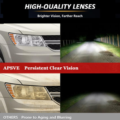 For 2009 2010 2011 2012 2013 2014 2015 2016 2017 2018 2019 2020 Journey Headlight Assembly Compatible with 2009-2018 Dodge Journey Clear Lens Chrome Housing Amber Reflector Headlamp Replacement